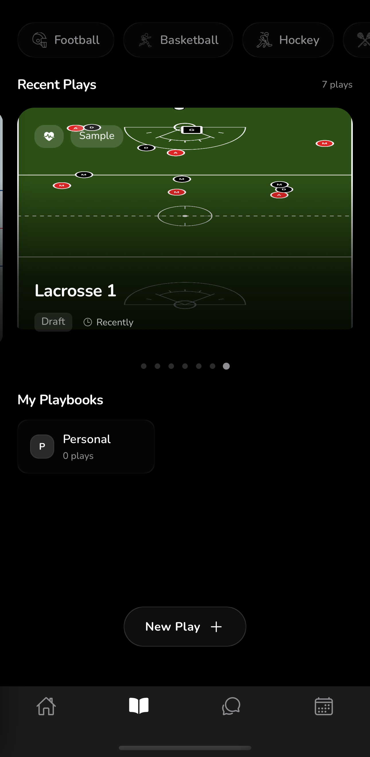 LockerRoom lacrosse play diagram on field surface