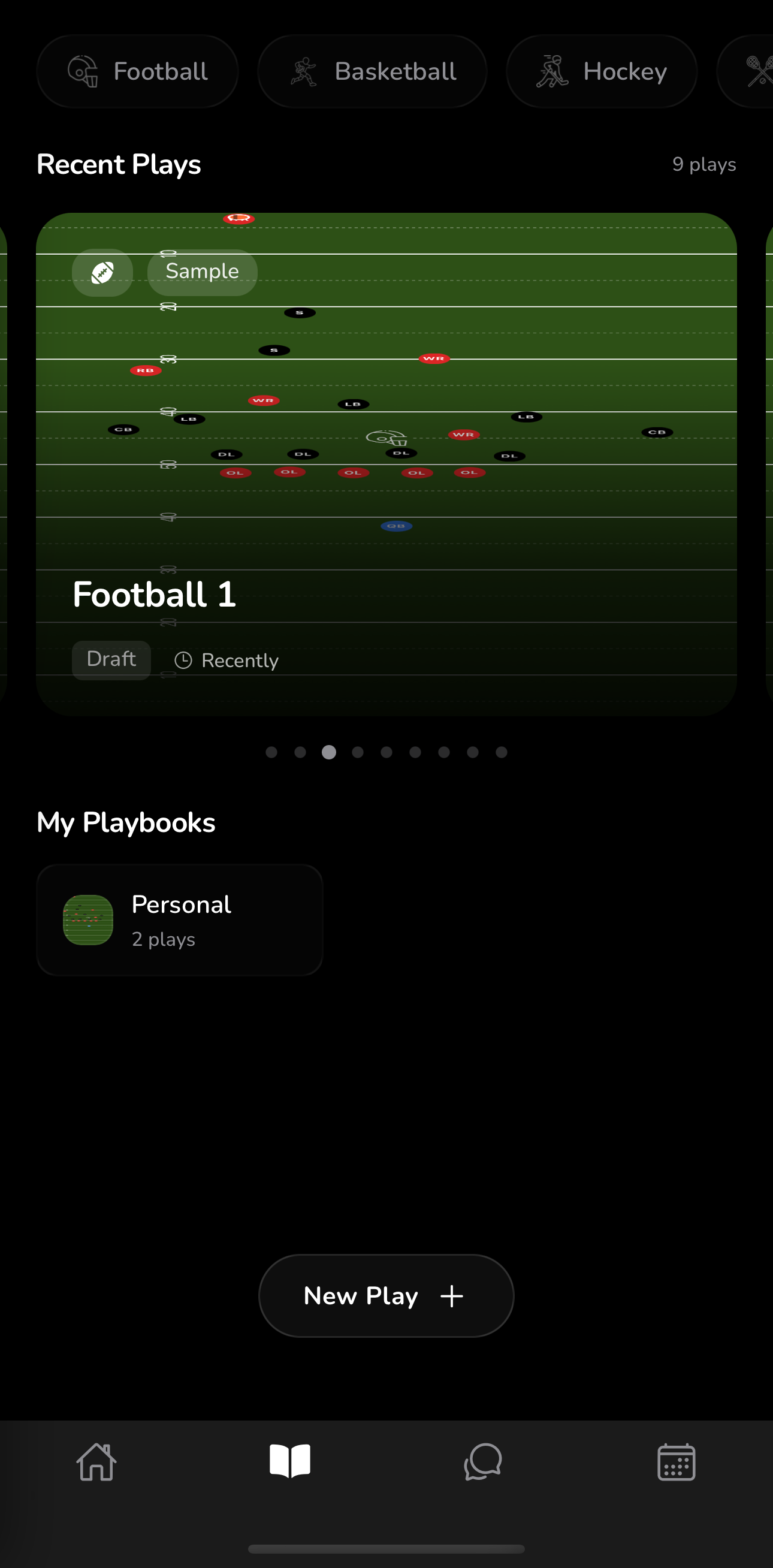 LockerRoom football playbook screen